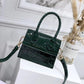  Mini Bolsa Quadrada Couro Croc