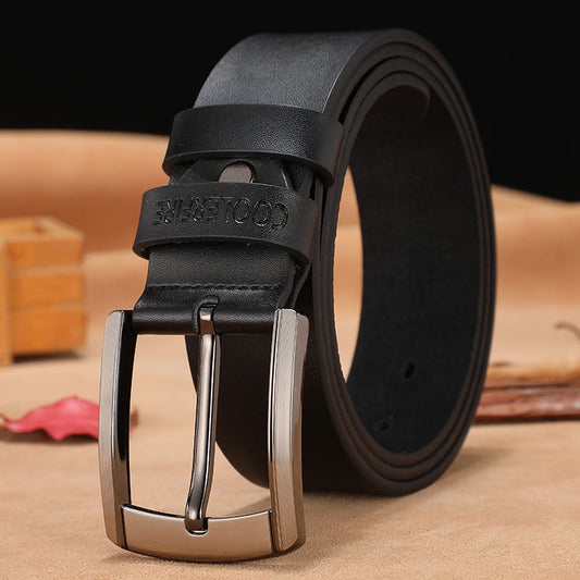 Cinto de Couro Legítimo Genuíno Masculino com Fivela Metálica Cowboy CoolerFire