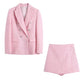 Conjunto Blazer e Short Saia Rosa