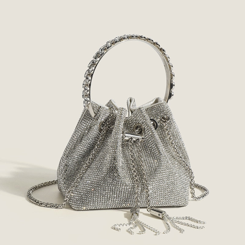 Bag Saco Strass Prata