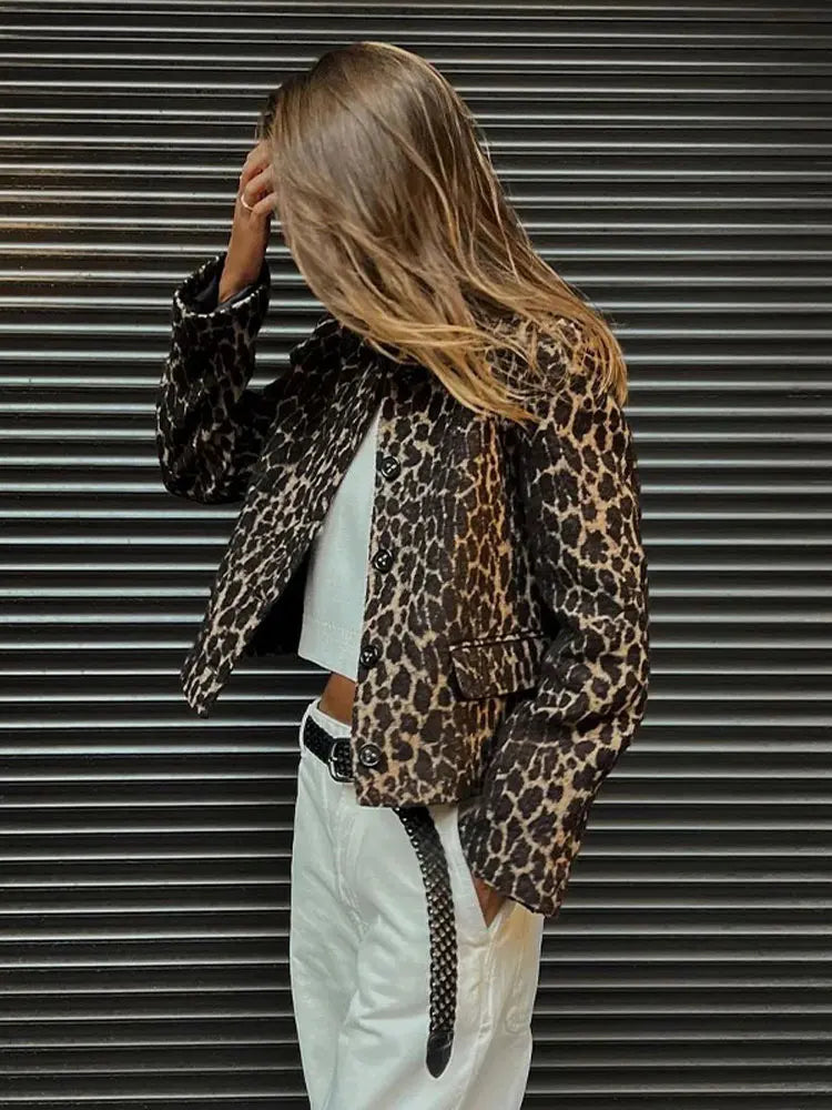  Jaqueta Feminina Leopardo Animal Print Onça