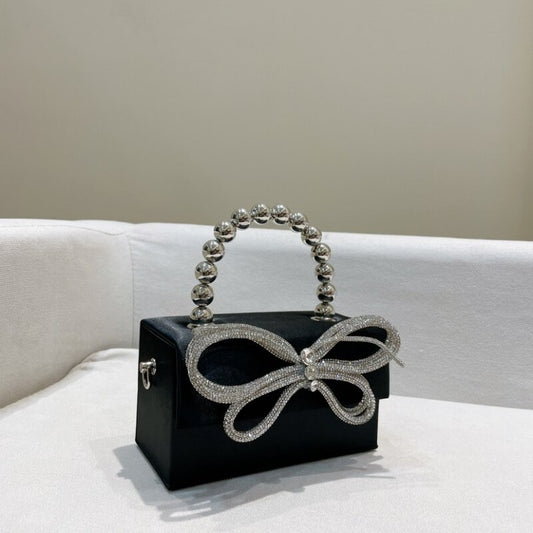 Mini Bolsa Strass Laço