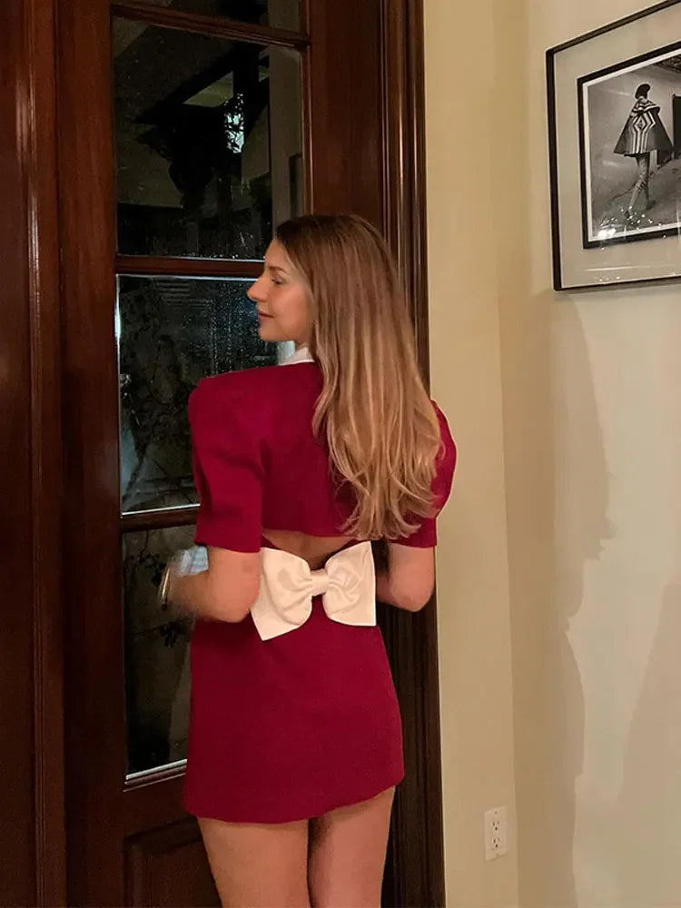 Vestido Blazer com Laço