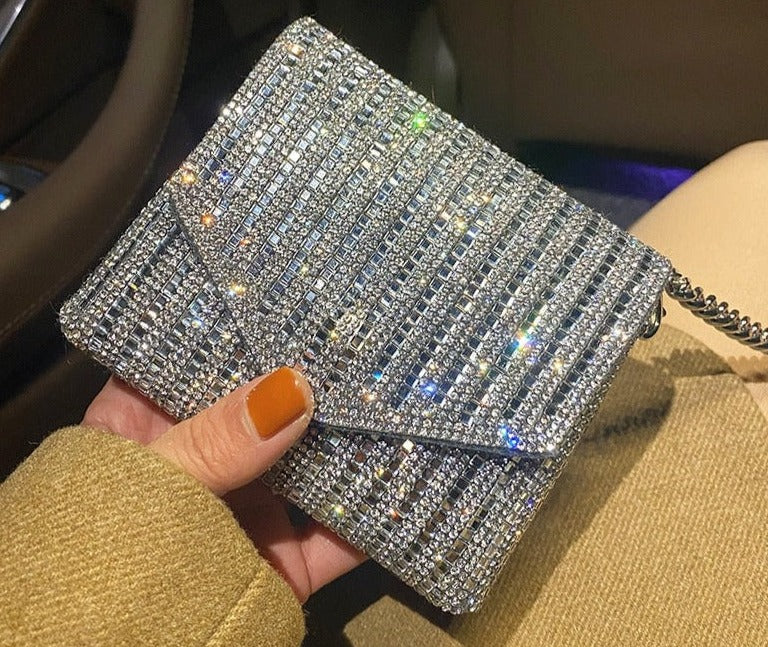 Bolsa de Strass Prata