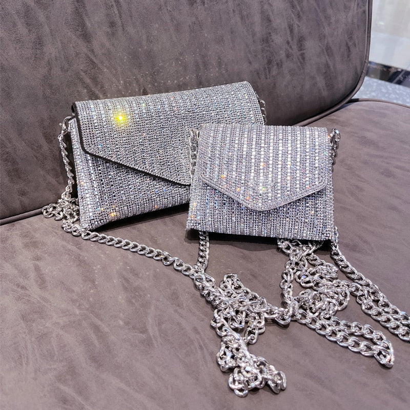 Bolsa de Strass Prata