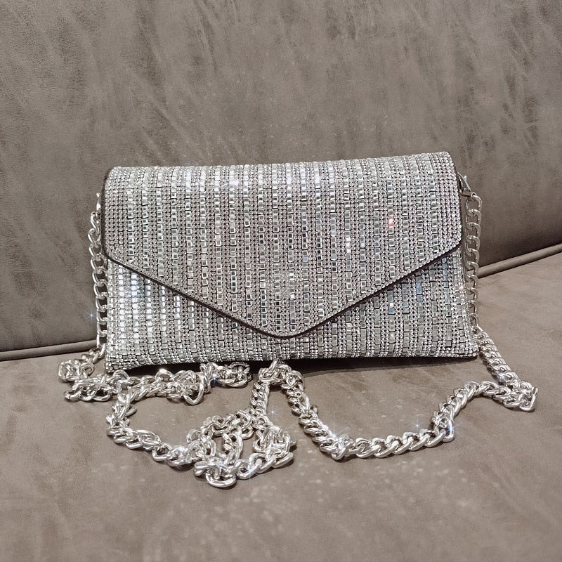 Bolsa de Strass Prata