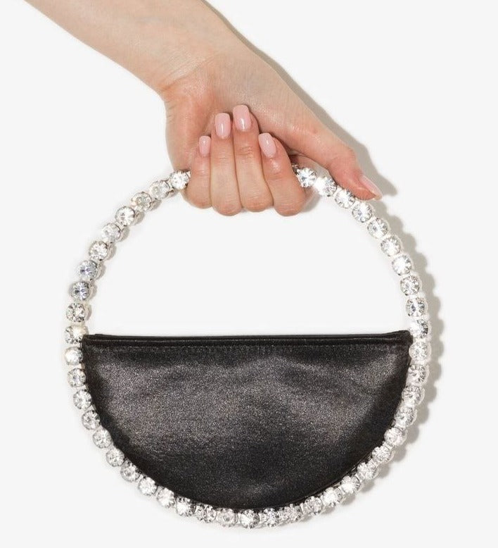 Bolsa Meia Lua Strass