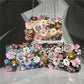  Clutch Flor e Strass